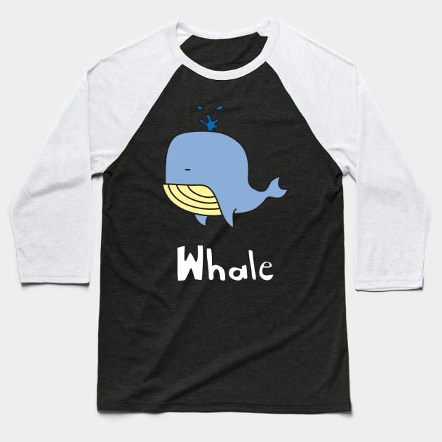 Whale Baseball T-Shirt by ptdoodles